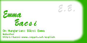 emma bacsi business card